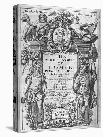 Titlepage to 'The Whole Works of Homer' Translated by George Chapman, Published in 1614-16-William Hole-Premier Image Canvas