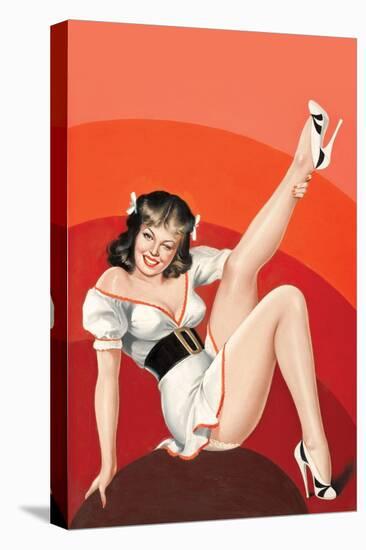 Titter Magazine; Winking Brunette-Peter Driben-Stretched Canvas