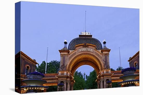 Tivoli, Main Entrance Early in the Evening, Copenhagen, Denmark, Scandinavia-Axel Schmies-Premier Image Canvas