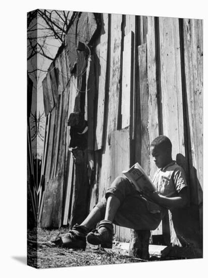 To Escape the Wrath of His Grandmother, Richard Wright Used to Sit Behind the Barn to Read-Ed Clark-Premier Image Canvas