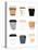 To Go Coffee Cup Variety-Jennifer McCully-Stretched Canvas