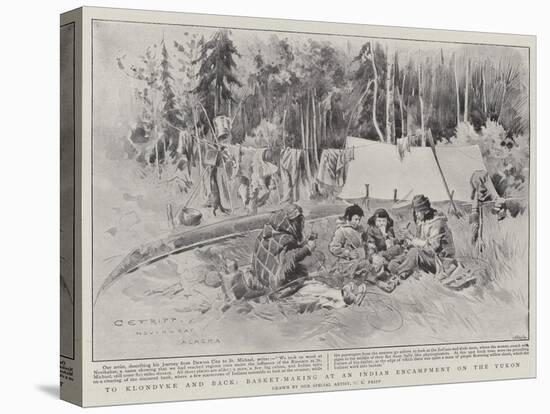 To Klondyke and Back, Basket-Making at an Indian Encampment on the Yukon-Charles Edwin Fripp-Premier Image Canvas