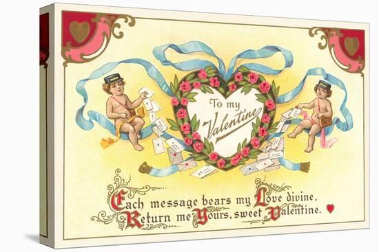 To My Valentine, Cupid Mailmen-null-Stretched Canvas