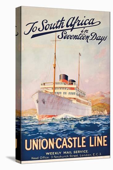 To South Africa in Seventeen Days; an Advertising Poster for Union Castle Line-Maurice Randall-Premier Image Canvas