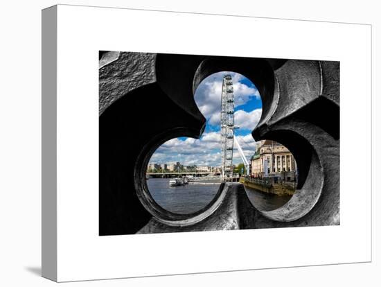 To the Railing of the Westminster Bridge - London Eye - Millennium Wheel - London - UK - England-Philippe Hugonnard-Stretched Canvas