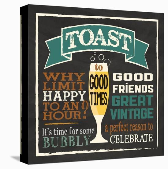 Toast Chalk 1-Melody Hogan-Stretched Canvas