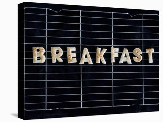 Toast Letters Spelling the Word Breakfast on a Rack-Neil Setchfield-Premier Image Canvas