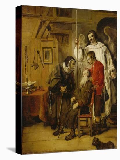 Tobias Curing His Fathers Blindness-Karel van der Pluym-Premier Image Canvas