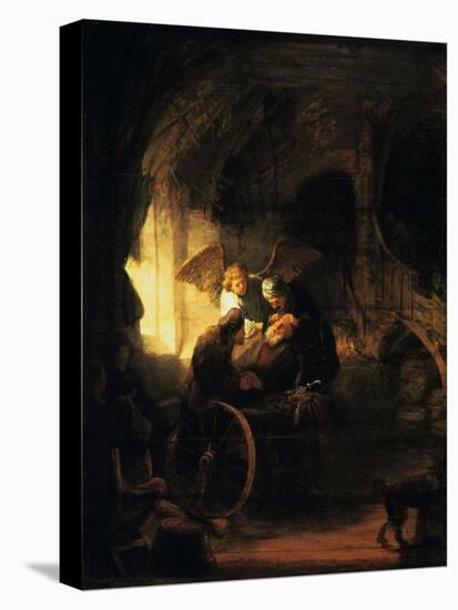 Tobias Returns Sight to His Father, 1636-Rembrandt van Rijn-Premier Image Canvas