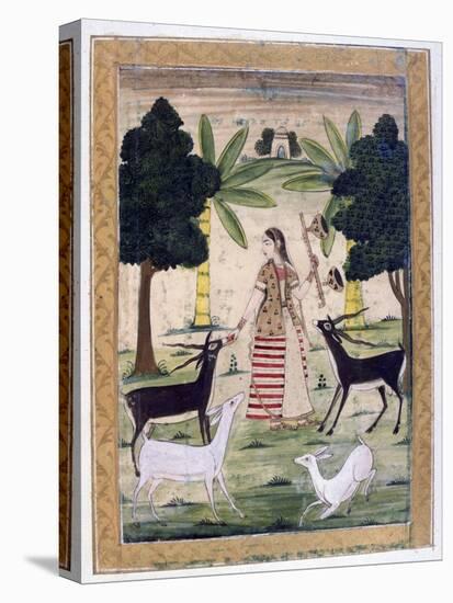 Todi Ragini, Ragamala Album, School of Rajasthan, 19th Century-null-Premier Image Canvas