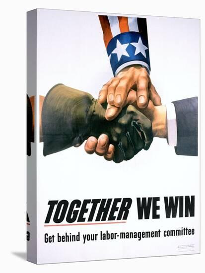 Together We Win Labor-Management Poster-null-Premier Image Canvas
