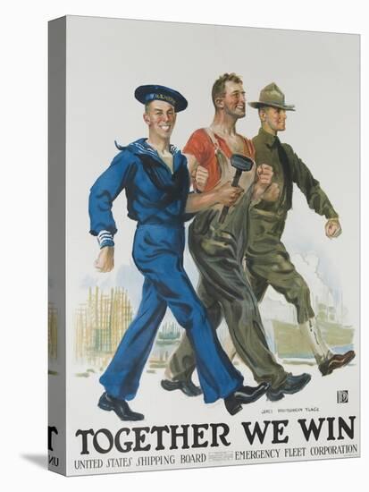 Together We Win Poster-James Montgomery Flagg-Premier Image Canvas