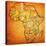 Togo on Actual Map of Africa-michal812-Stretched Canvas