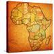 Togo on Actual Map of Africa-michal812-Stretched Canvas