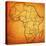 Togo on Actual Map of Africa-michal812-Stretched Canvas