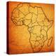 Togo on Actual Map of Africa-michal812-Stretched Canvas