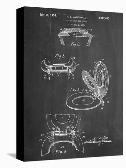 Toilet Seat Patent-null-Stretched Canvas