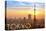 Tokyo, Japan - City View and Sunset-Lantern Press-Stretched Canvas