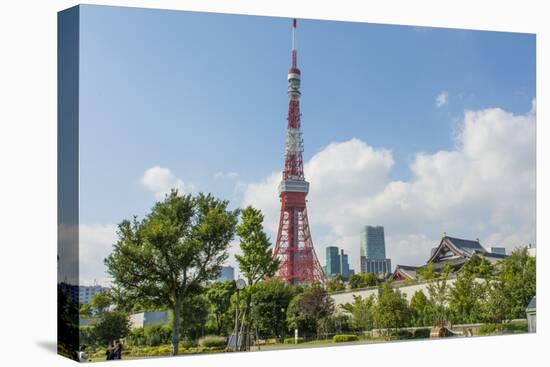 Tokyo, Japan. Tokyo Tower and the Zojo-Ji Temple in Shiba Neighborhood-Bill Bachmann-Premier Image Canvas