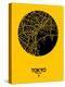 Tokyo Street Map Yellow-null-Stretched Canvas