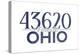 Toledo, Ohio - 43620 Zip Code (Blue)-Lantern Press-Stretched Canvas