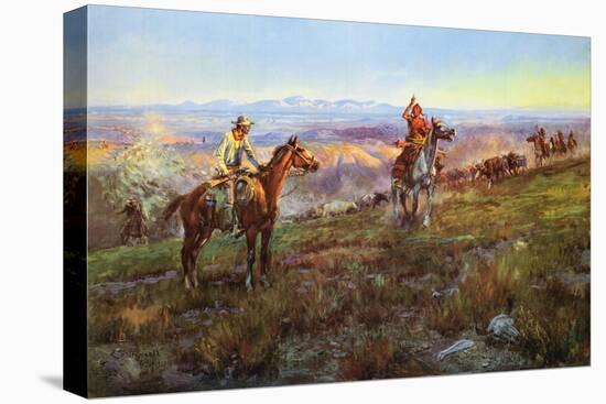 Toll Collectors-Charles Marion Russell-Stretched Canvas