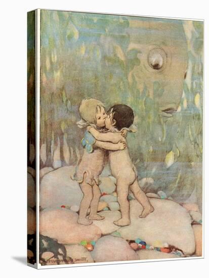 Tom and Ellie, Illustration from 'The Water Babies' by Reverend Charles Kingsley-Jessie Willcox-Smith-Premier Image Canvas