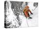 Tom Grant Arriving in the Upper Couloir Nord Des Drus, Chamonix, France-Ben Tibbetts-Premier Image Canvas