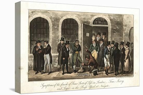Tom, Jerry and Logic in the Press Yard, Newgate Prison, London, 1821-George Cruikshank-Premier Image Canvas