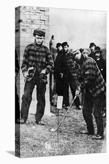 Tom Morris Preparing to Swing His Golf Club-null-Premier Image Canvas