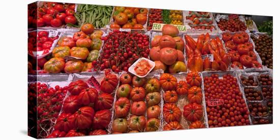 Tomatoes at a Market Stall, Santa Caterina Market, Barcelona, Catalonia, Spain-null-Premier Image Canvas