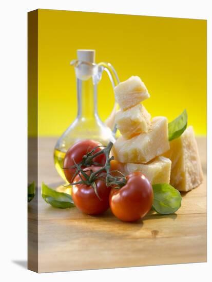 Tomatoes, Basil, Parmesan and Olive Oil-Kai Schwabe-Premier Image Canvas