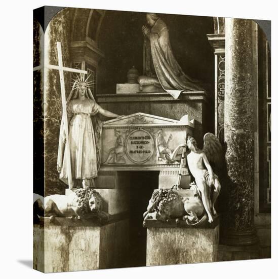 Tomb of Pope Clement XIII, St Peter's Basilica, Rome, Italy-Underwood & Underwood-Premier Image Canvas