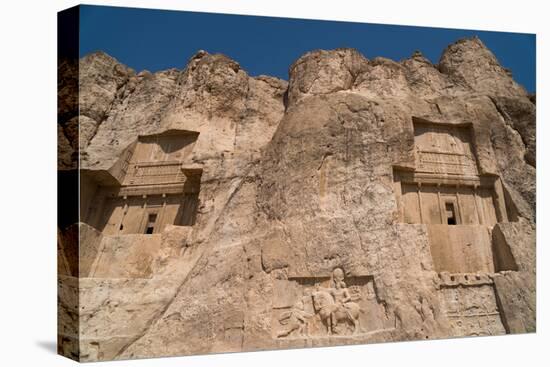 Tombs of Ataxerxes I and Darius the Great, Naqsh-e Rostam Necropolis, near Persepolis, Iran, Middle-James Strachan-Premier Image Canvas