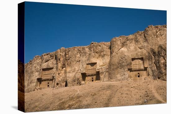 Tombs of Darius II, Ataxerxes I and Darius the Great, Naqsh-e Rostam Necropolis, near Persepolis, I-James Strachan-Premier Image Canvas