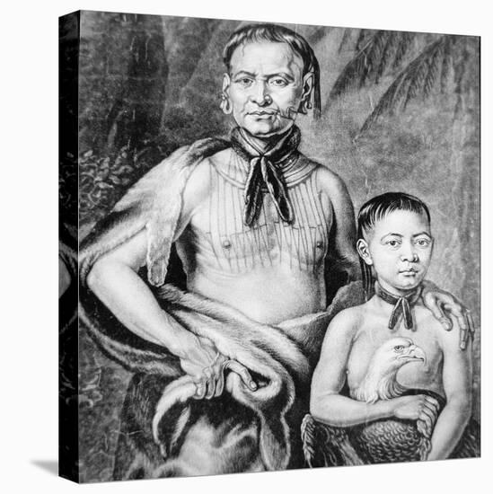 Tomochichi and His Nephew Toonahowi of the Lower Creek Tribe of the South East, 1734-null-Premier Image Canvas