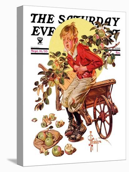 "Too Many Green Apples," Saturday Evening Post Cover, September 16, 1933-Joseph Christian Leyendecker-Premier Image Canvas