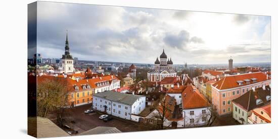 Toompea hill with Russian Orthodox Alexander Nevsky Cathedral, Niguliste church and Pikk Herman tow-Mykola Iegorov-Premier Image Canvas