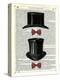 Top Hat & Bow Ties-Marion Mcconaghie-Stretched Canvas