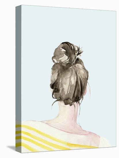 Top Knot Sailor Stripes I-Jennifer Parker-Stretched Canvas