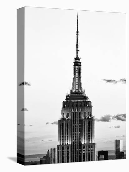 Top of Empire State Building, Manhattan, New York, United States, Black and White Photography-Philippe Hugonnard-Premier Image Canvas