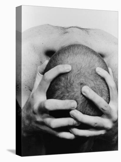 Top View of Man Clutching His Head-Eric O'Connell-Premier Image Canvas