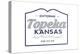 Topeka, Kansas - Now Entering (Blue)-Lantern Press-Stretched Canvas