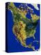Topographic View of North and Central America-Stocktrek Images-Premier Image Canvas