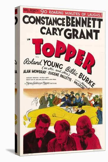 Topper, Cary Grant, Roland Young, Constance Bennett, 1937-null-Stretched Canvas