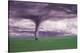 Tornado and Lightning On Field-null-Stretched Canvas