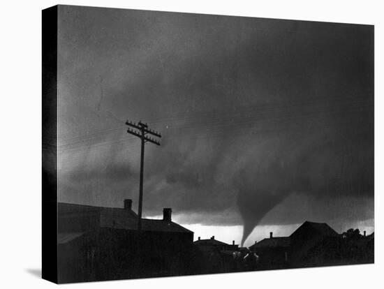 Tornado Moving Past Houses-null-Premier Image Canvas