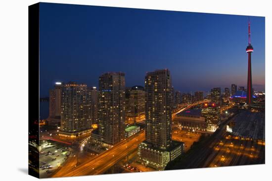 Toronto. City at Dusk with Cn Tower-Mike Grandmaison-Premier Image Canvas