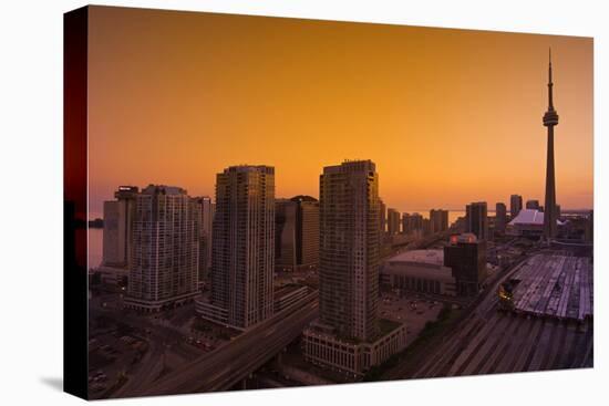Toronto. City at Dusk with Cn Tower-Mike Grandmaison-Premier Image Canvas