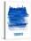 Toronto Skyline Brush Stroke - Blue-NaxArt-Stretched Canvas